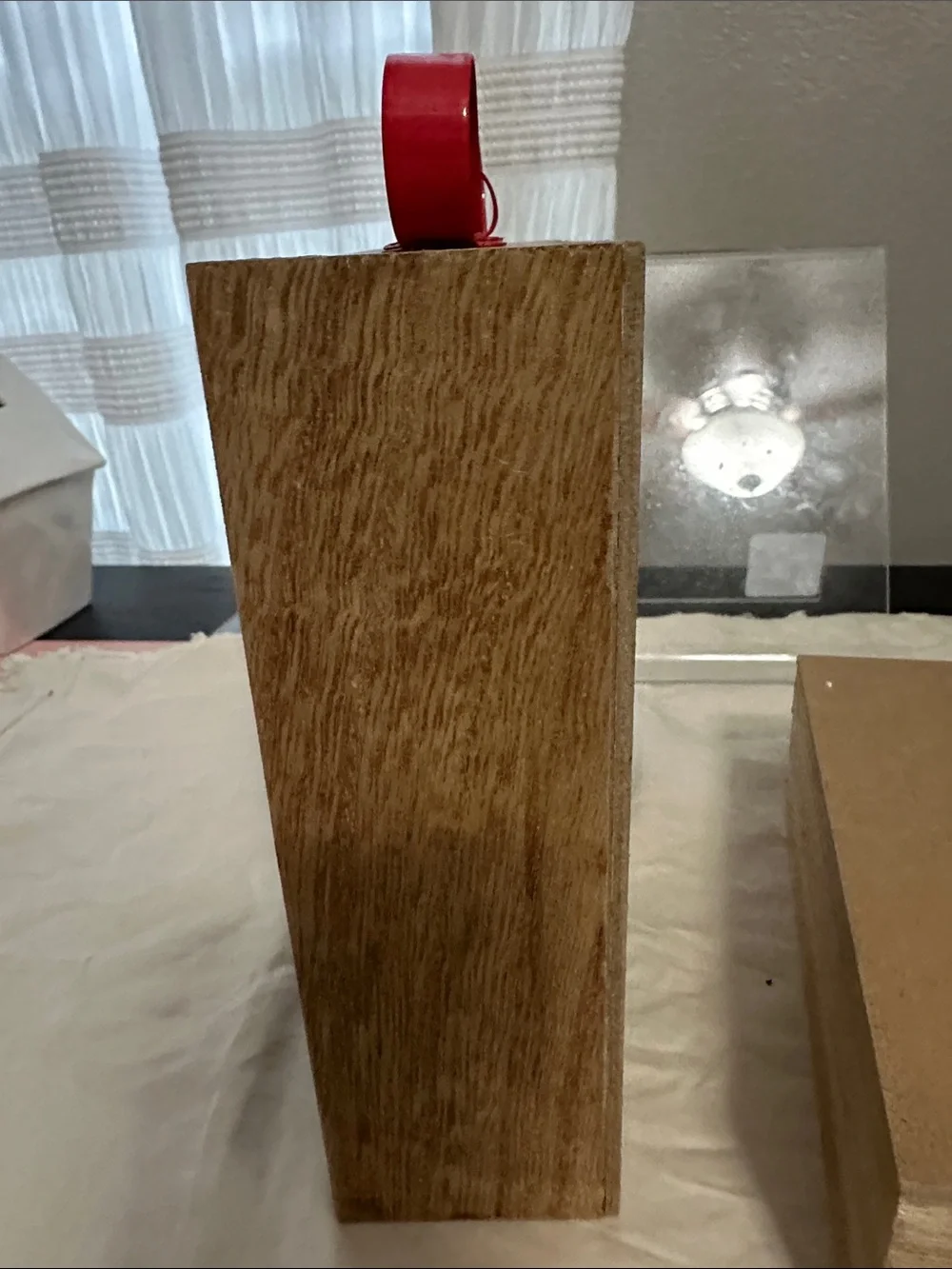 Set of 2 Wooden 4-Compartment Shelf Boxes  with Bow Accents